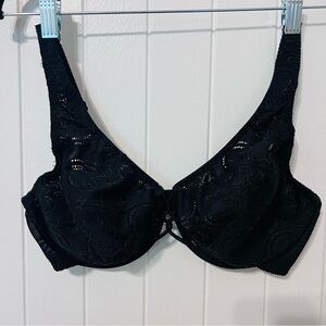 Olga Black Lace Minimizer Bra 36D